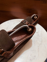 Louis Vuitton Suede LV Initial Buckle Driving Loafers