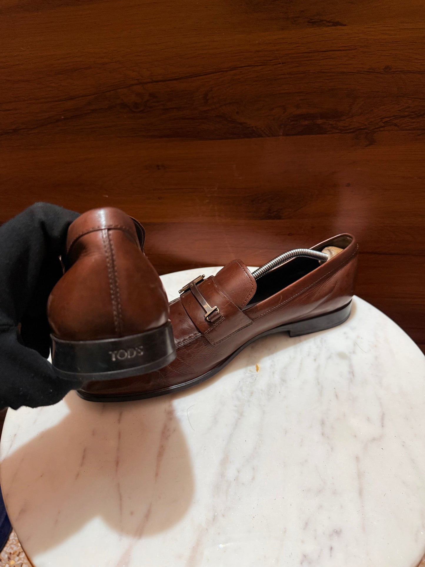 Tod's Double T Leather Penny Loafers