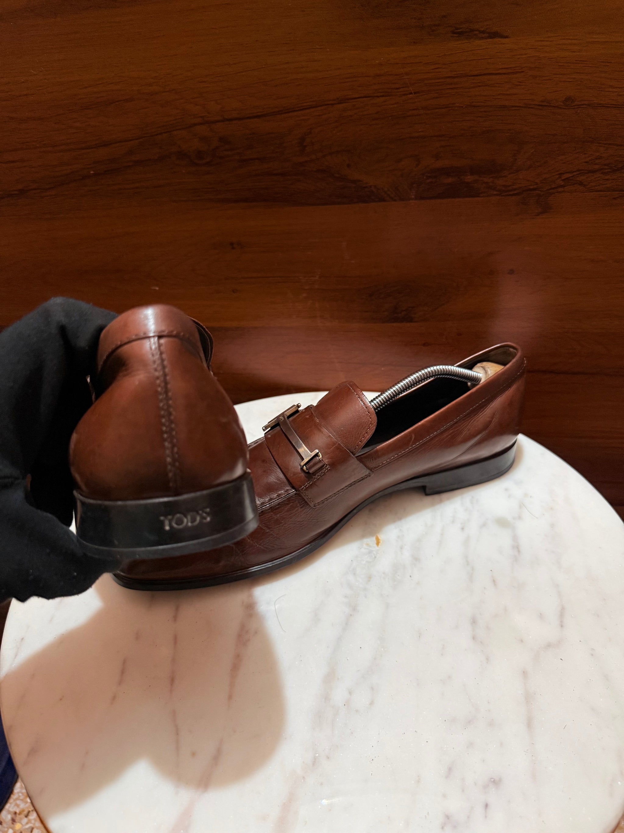 Tod's Double T Leather Penny Loafers