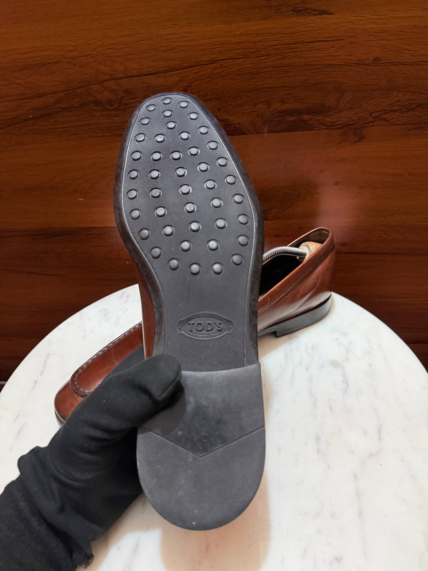Tod's Double T Leather Penny Loafers