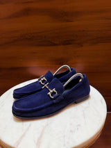 Salvatore Ferragamo Gancini Suede Driving Loafers