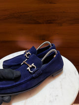 Salvatore Ferragamo Gancini Suede Driving Loafers