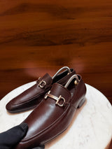 Salvatore Ferragamo Gancini Leather Dress Loafers