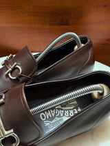 Salvatore Ferragamo Gancini Leather Dress Loafers