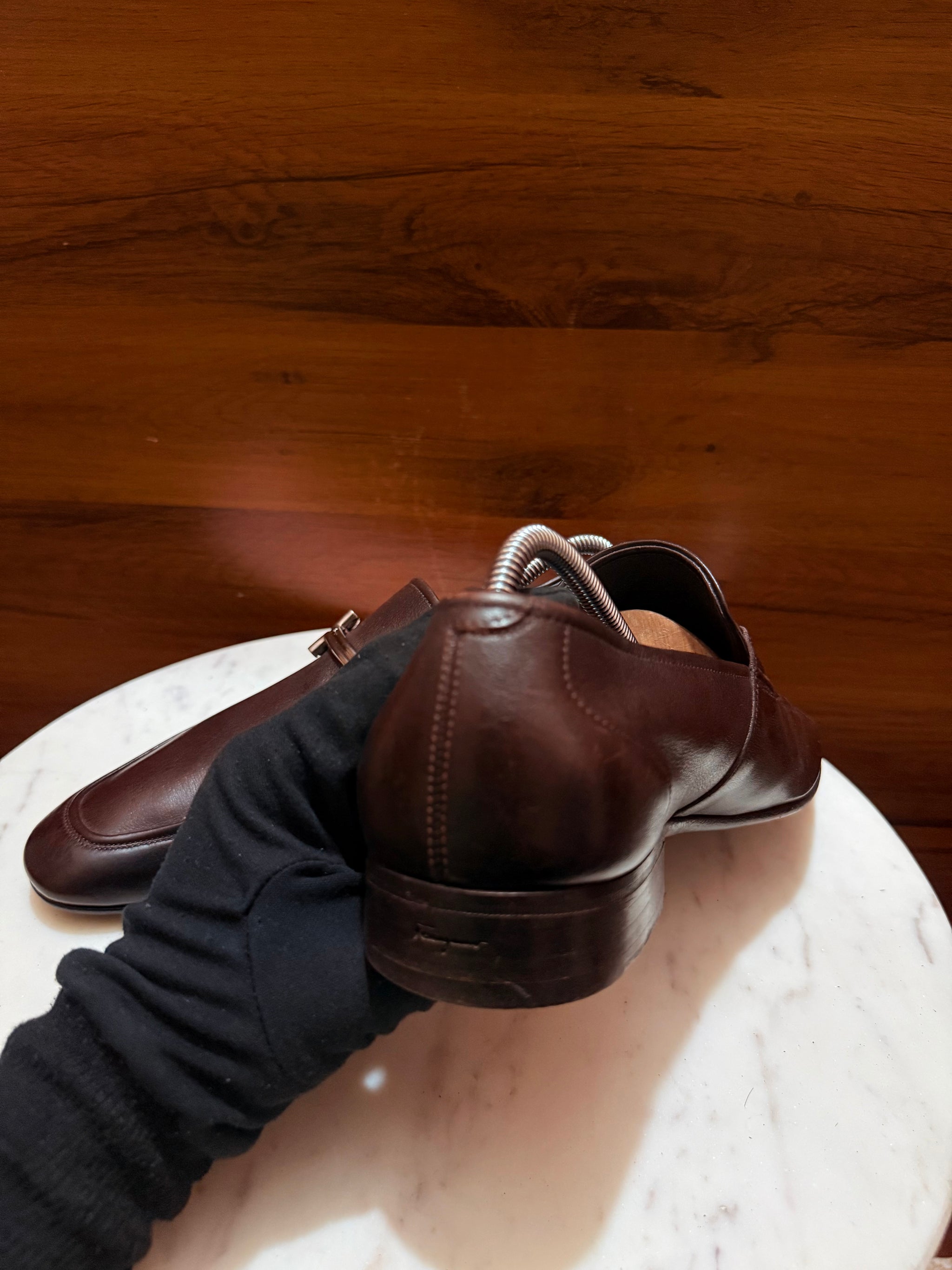 Salvatore Ferragamo Gancini Leather Dress Loafers