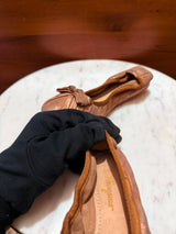 Salvatore Ferragamo My Joy Metallic Leather Ballet Flats