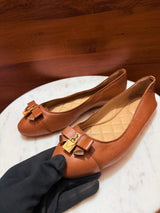 Michael Kors Fulton Leather Padlock Ballet Flats