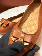 Michael Kors Fulton Leather Padlock Ballet Flats