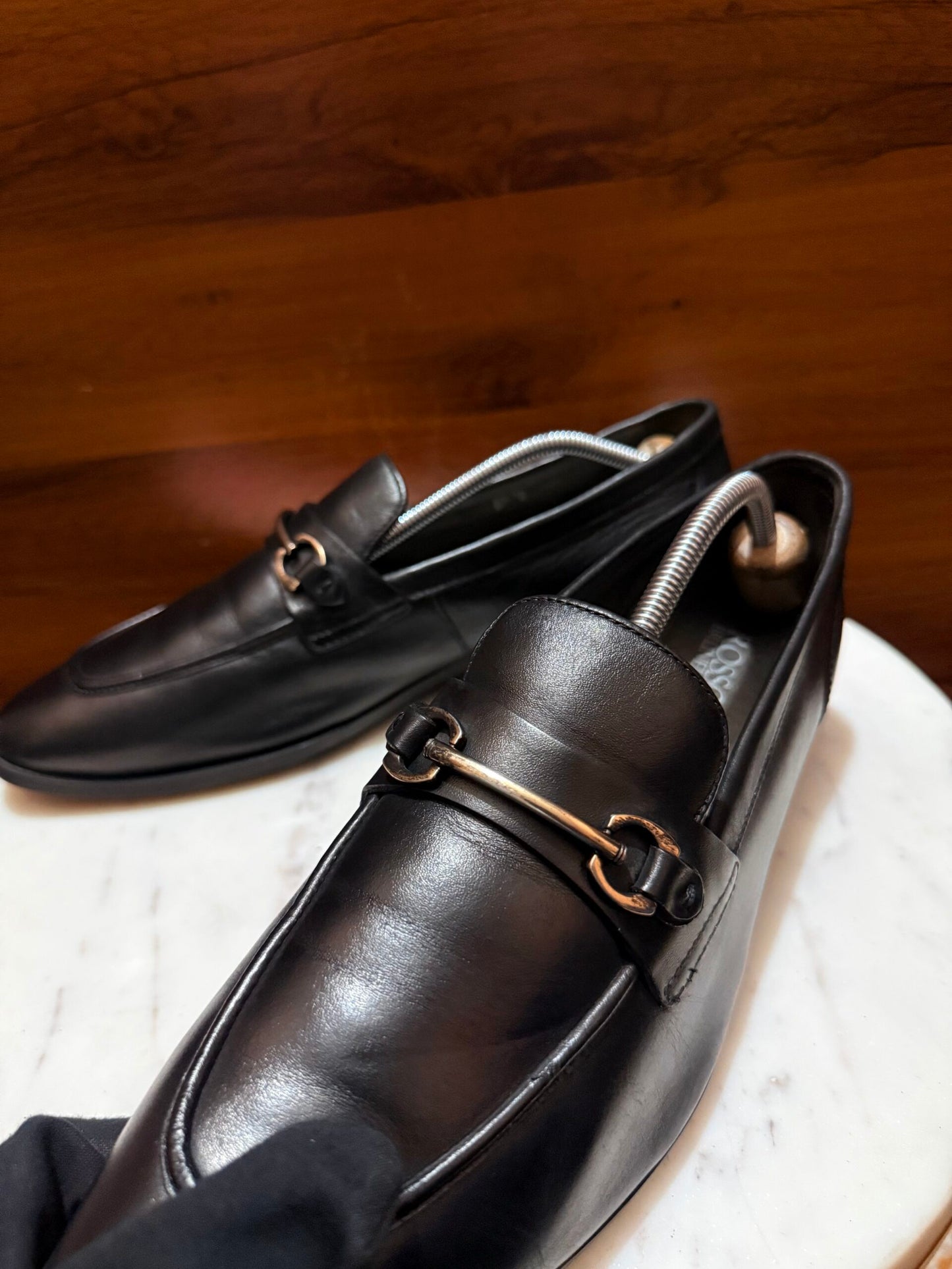 Rosso Brunello – Smooth Leather Gancini Bit Loafers