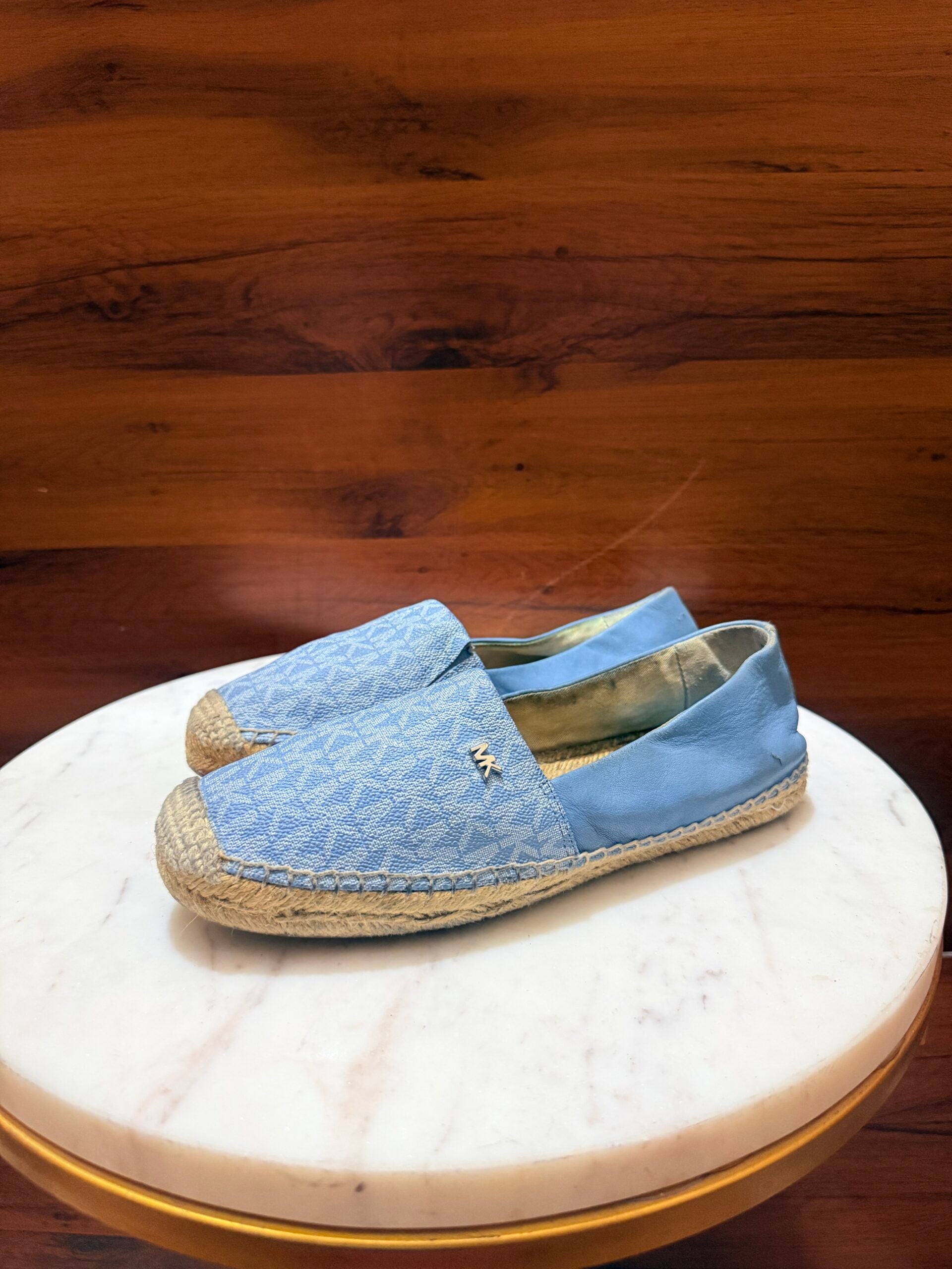 Michael Kors – Kendrick Monogram Canvas & Leather Espadrille Flats