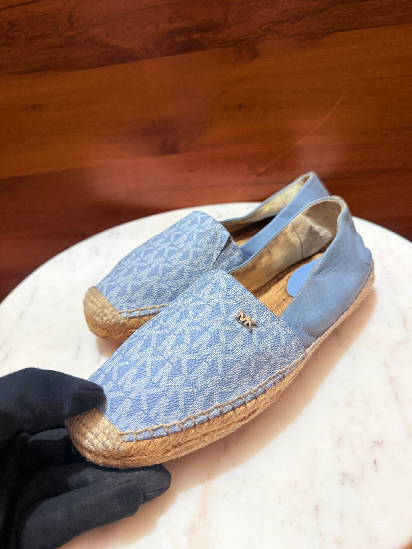 Michael Kors – Kendrick Monogram Canvas & Leather Espadrille Flats