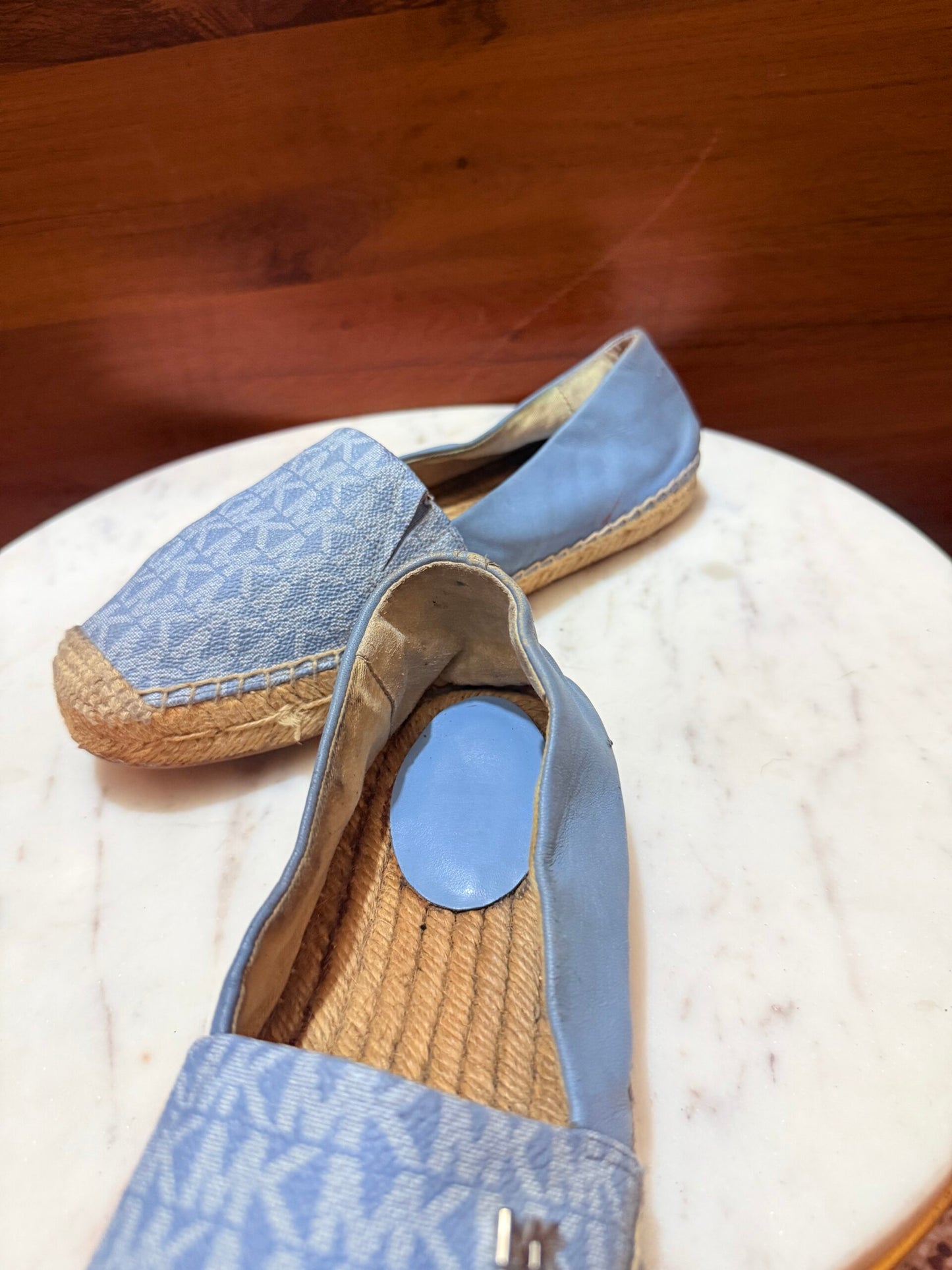 Michael Kors – Kendrick Monogram Canvas & Leather Espadrille Flats