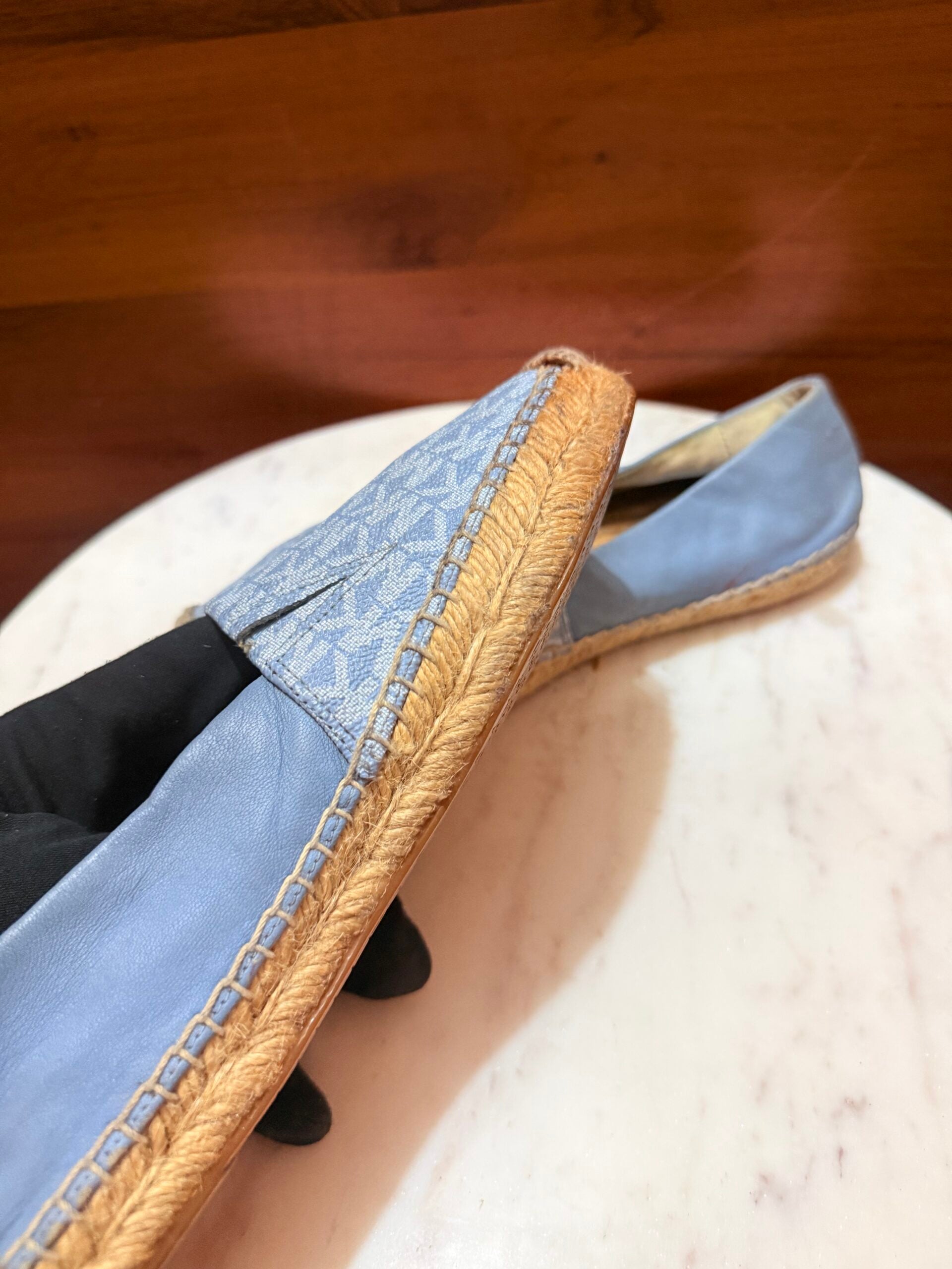 Michael Kors – Kendrick Monogram Canvas & Leather Espadrille Flats