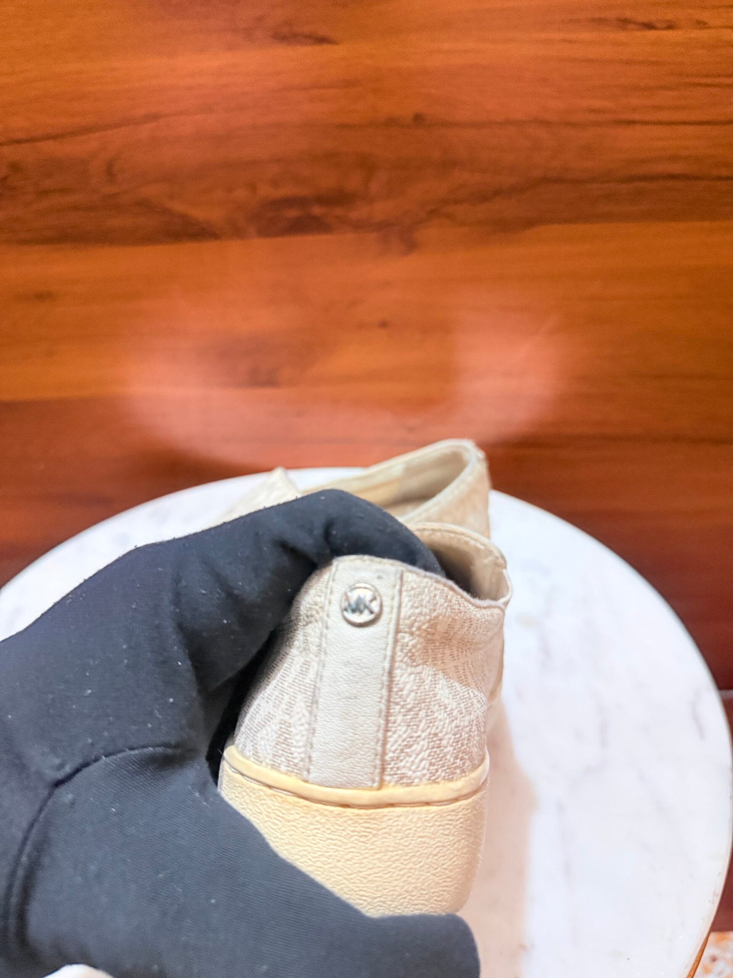 Michael Kors – Keaton Monogram Canvas Slip-On Sneakers