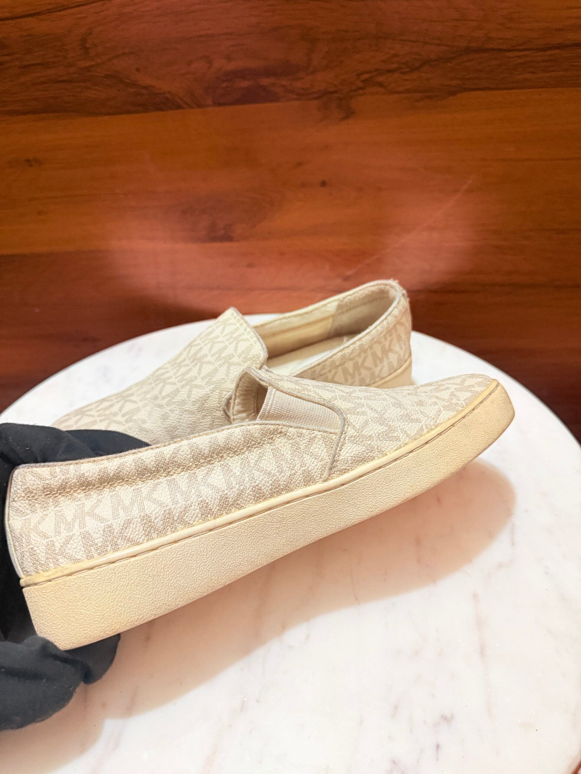 Michael Kors – Keaton Monogram Canvas Slip-On Sneakers