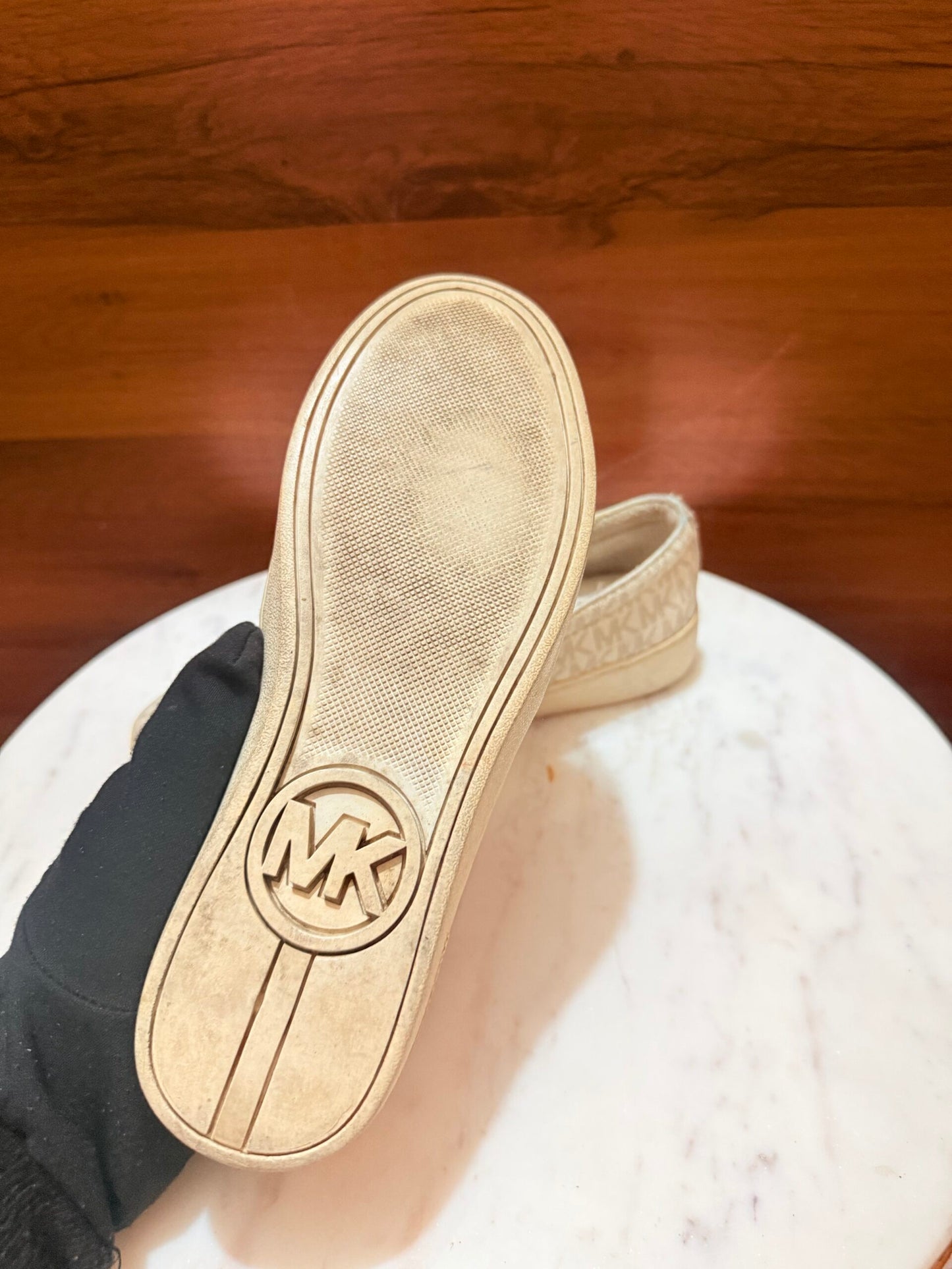 Michael Kors – Keaton Monogram Canvas Slip-On Sneakers