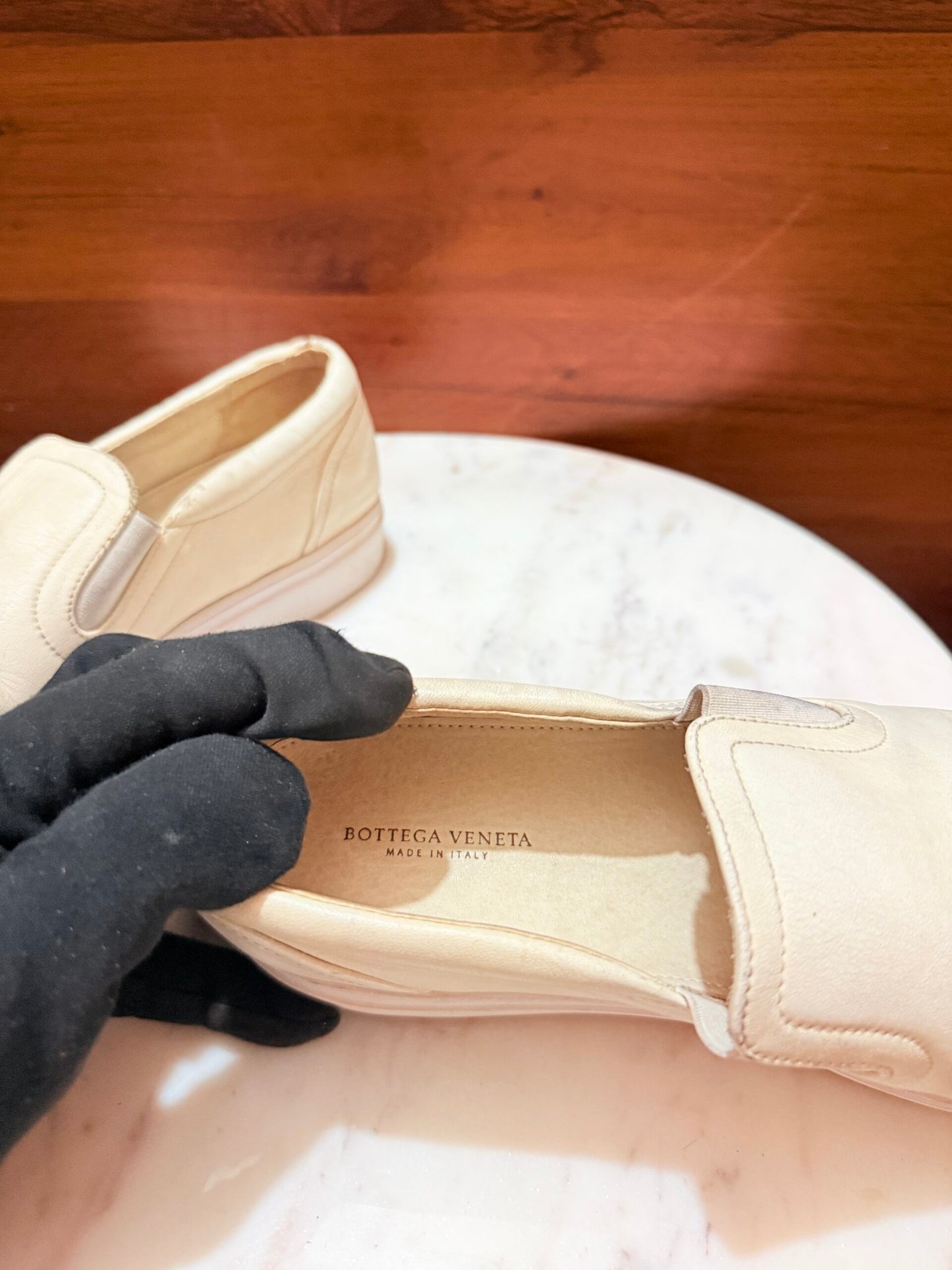Bottega Veneta – Intrecciato Leather Slip-On Platform Sneakers