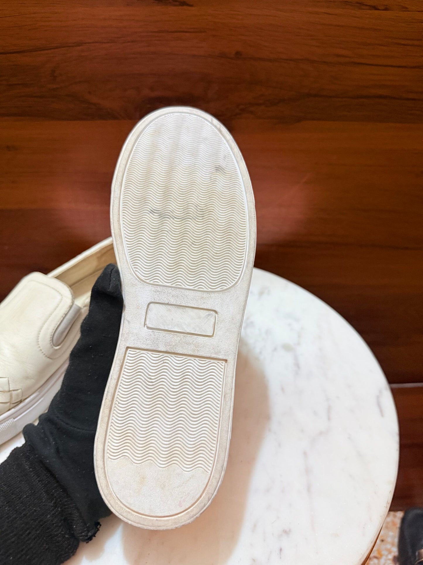 Bottega Veneta – Intrecciato Leather Slip-On Platform Sneakers