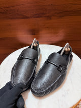 Bally Pebbled Leather Gancio Driving Loafers