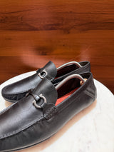 Rosso Brunello Gancini Leather Driving Loafers