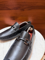 Rosso Brunello Gancini Leather Driving Loafers
