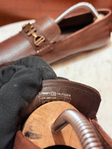 Aigner Woven Embossed Leather Bit Driving Loafers