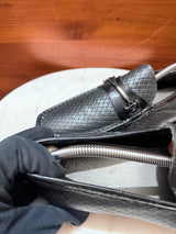 Aigner Woven Leather Bit Loafers