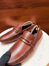 Aigner Smooth Leather Bit Driving Loafers
