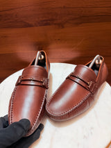 Aigner Smooth Leather Bit Driving Loafers