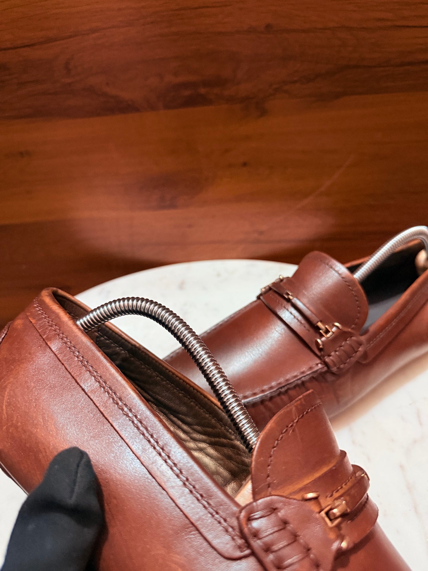 Aigner Smooth Leather Bit Driving Loafers