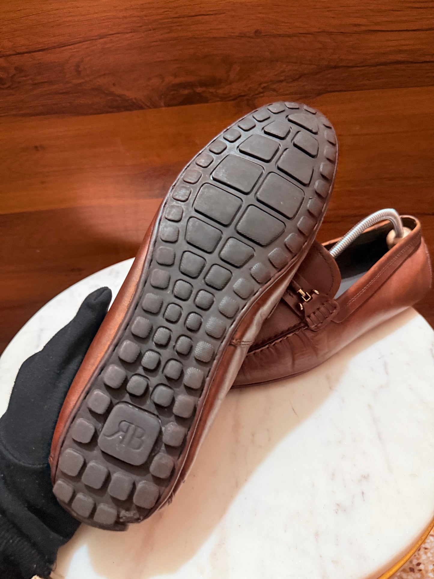 Aigner Smooth Leather Bit Driving Loafers