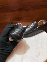 Balmain B-Monogram Leather Driving Loafers