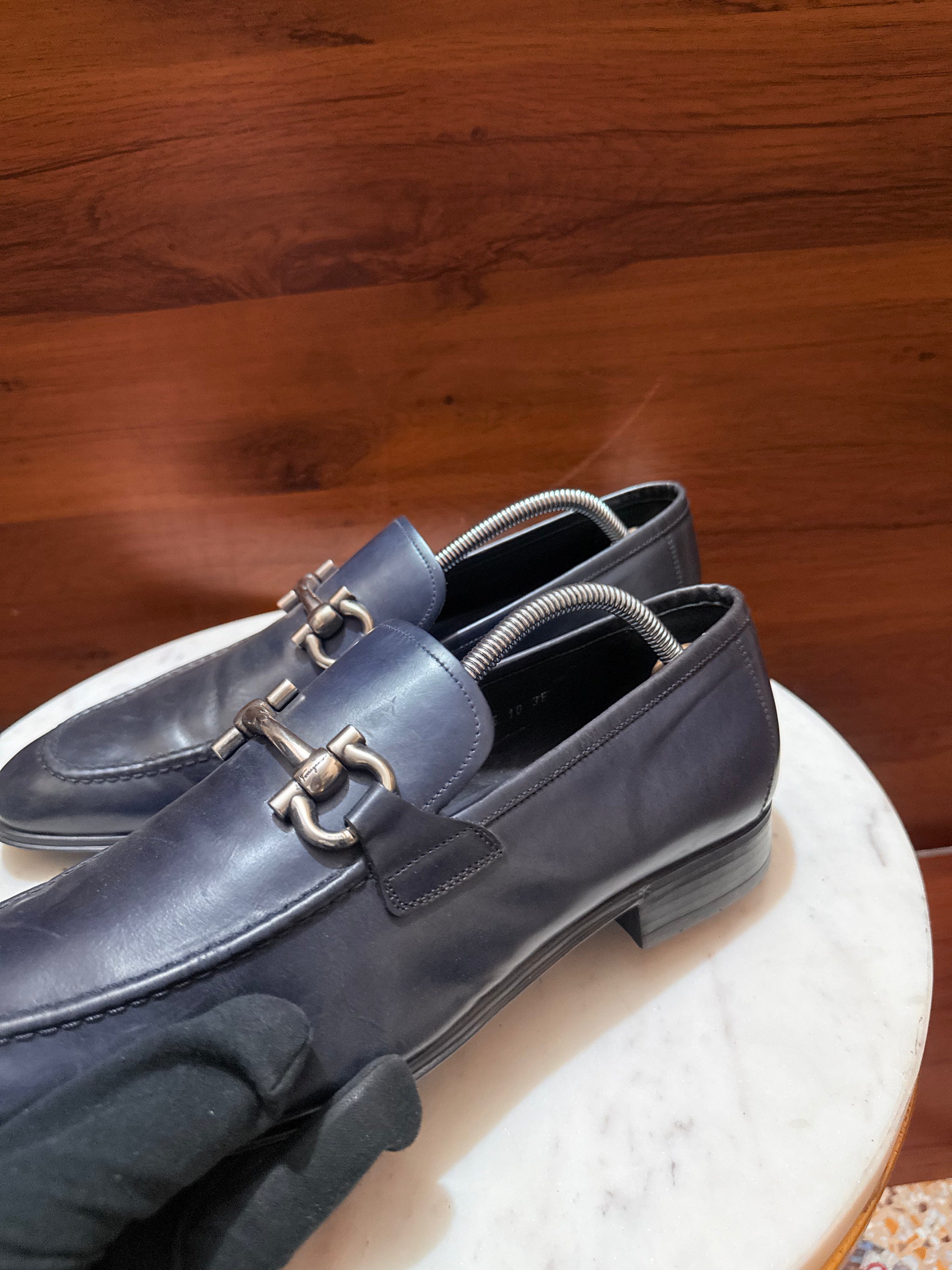 Salvatore Ferragamo Gancini Leather Loafers