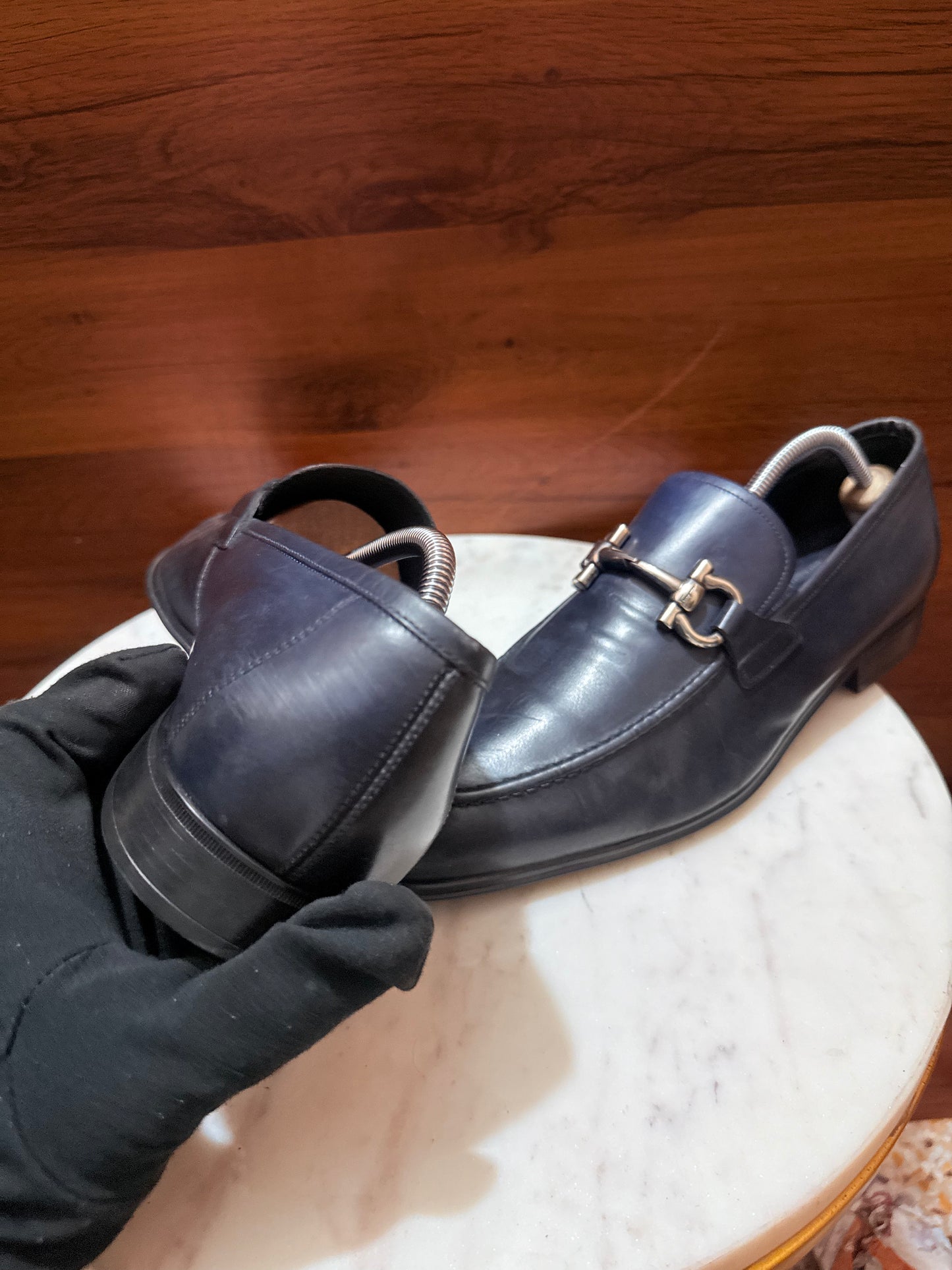 Salvatore Ferragamo Gancini Leather Loafers