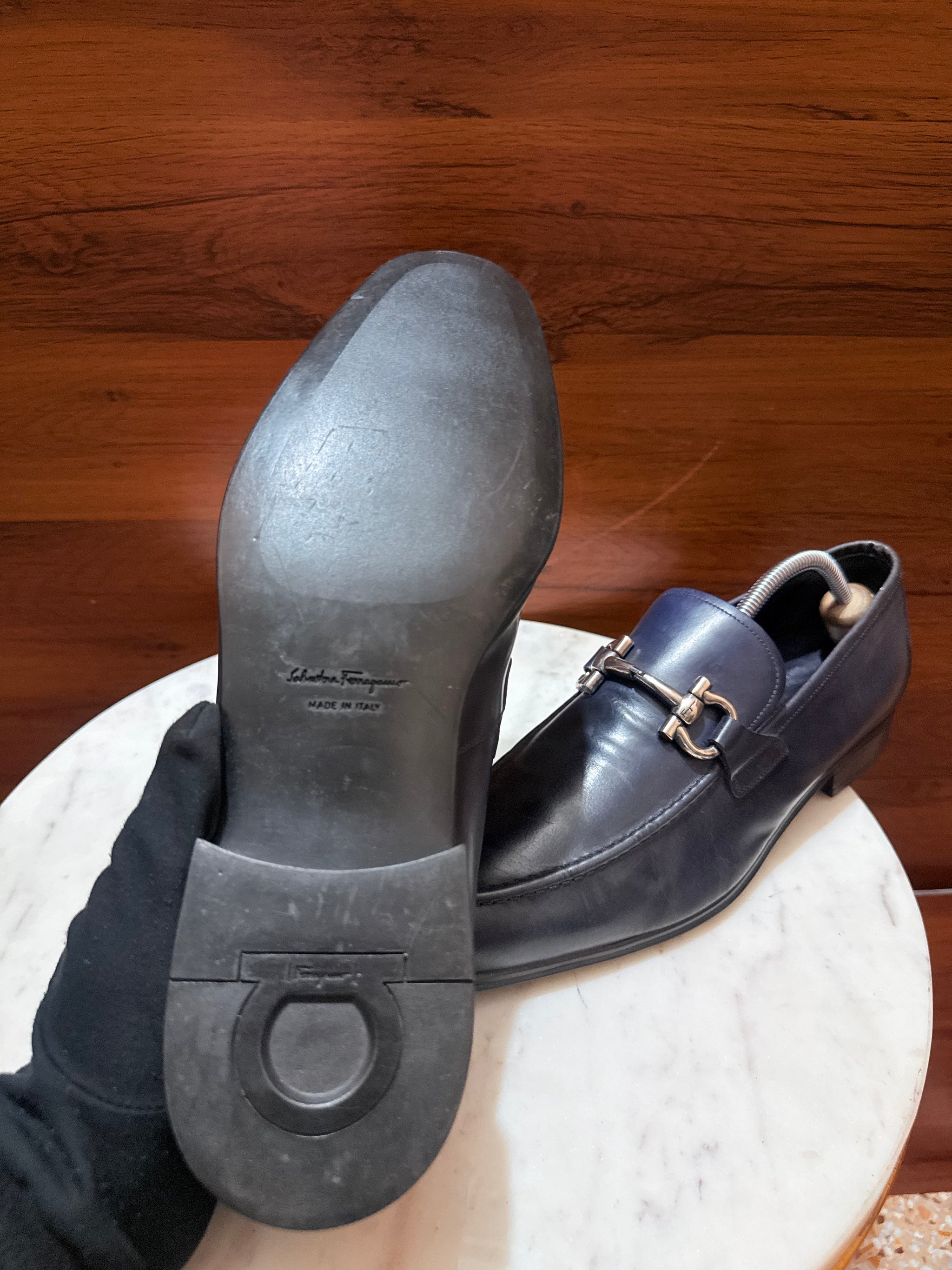 Salvatore Ferragamo Gancini Leather Loafers