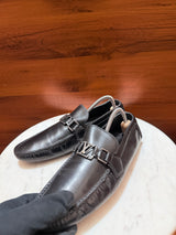 Louis Vuitton Monte Carlo LV Initial Leather Driving Loafers