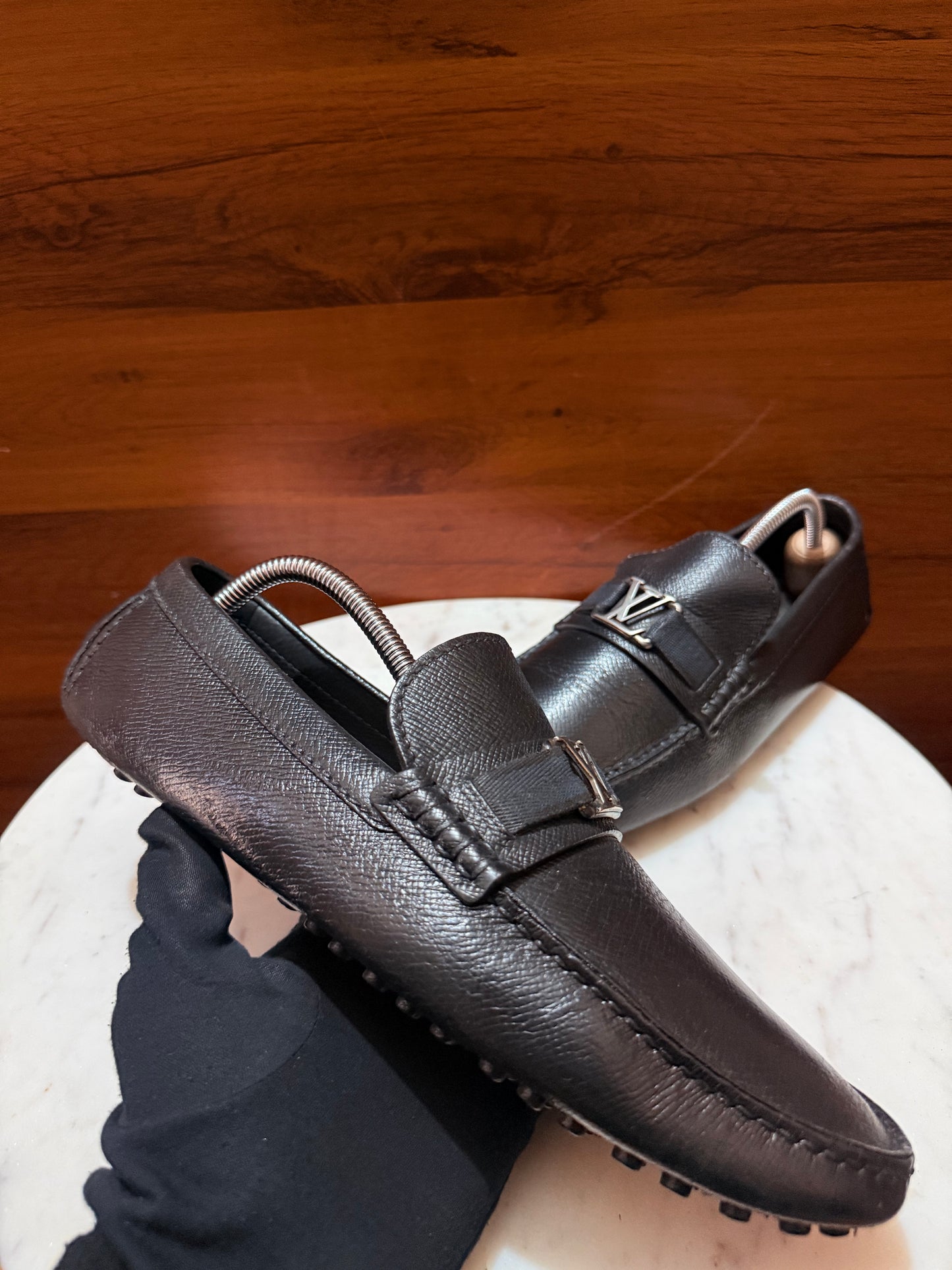 Louis Vuitton Monte Carlo Taiga Leather Driving Loafers