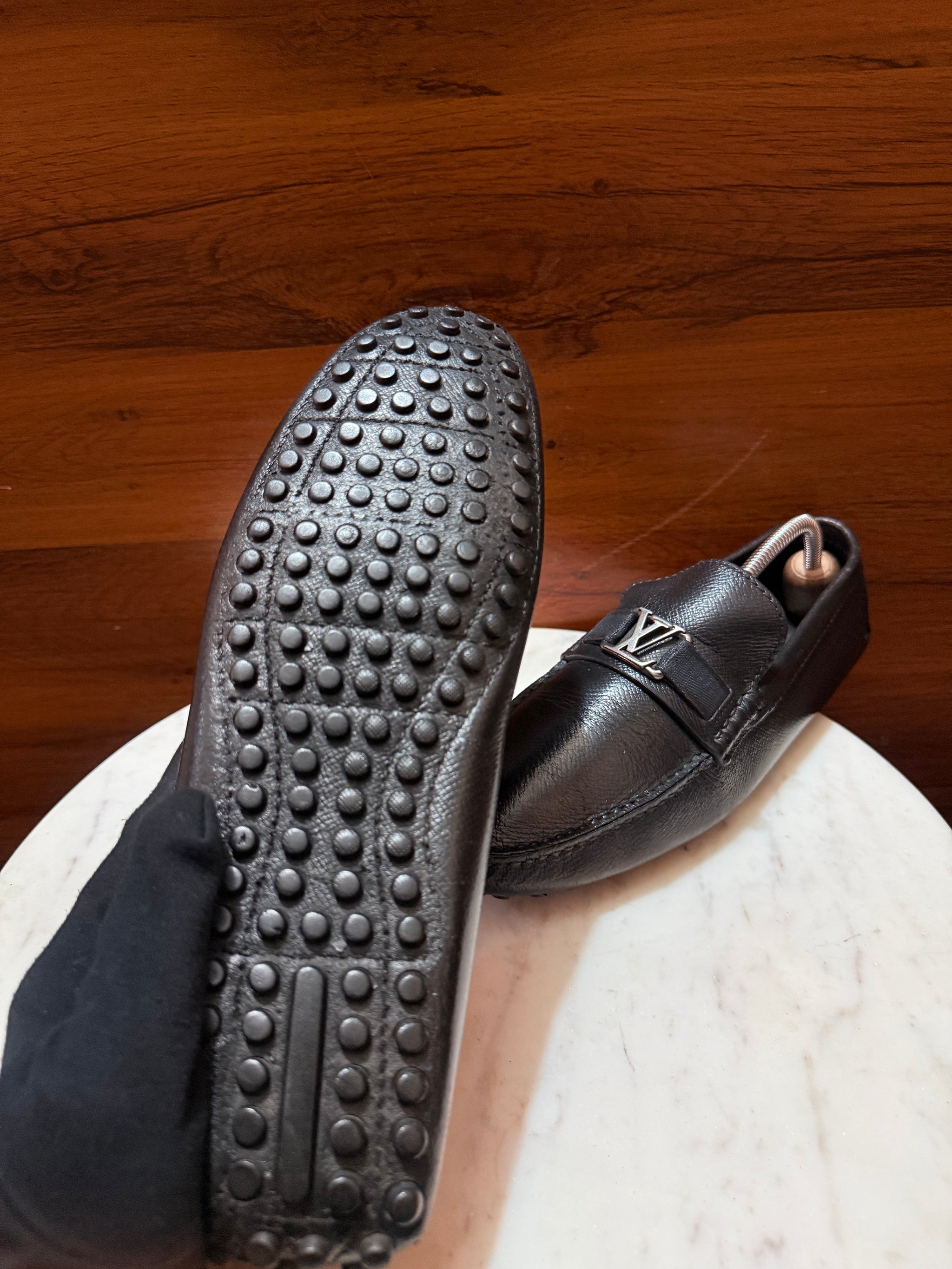 Louis Vuitton Monte Carlo Taiga Leather Driving Loafers