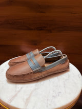 Ferragamo Two-Tone Leather Penny Driving Loafers