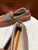 Ferragamo Two-Tone Leather Penny Driving Loafers