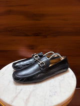 Salvatore Ferragamo Gancini Bit Leather Driving Loafers