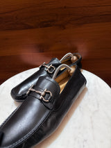 Salvatore Ferragamo Gancini Bit Leather Driving Loafers
