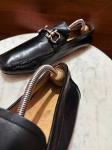Salvatore Ferragamo Gancini Bit Leather Driving Loafers