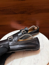 Salvatore Ferragamo Gancini Bit Leather Driving Loafers