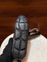 Salvatore Ferragamo Gancini Bit Leather Driving Loafers