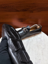 Salvatore Ferragamo Gancini Bit Leather Driving Loafers
