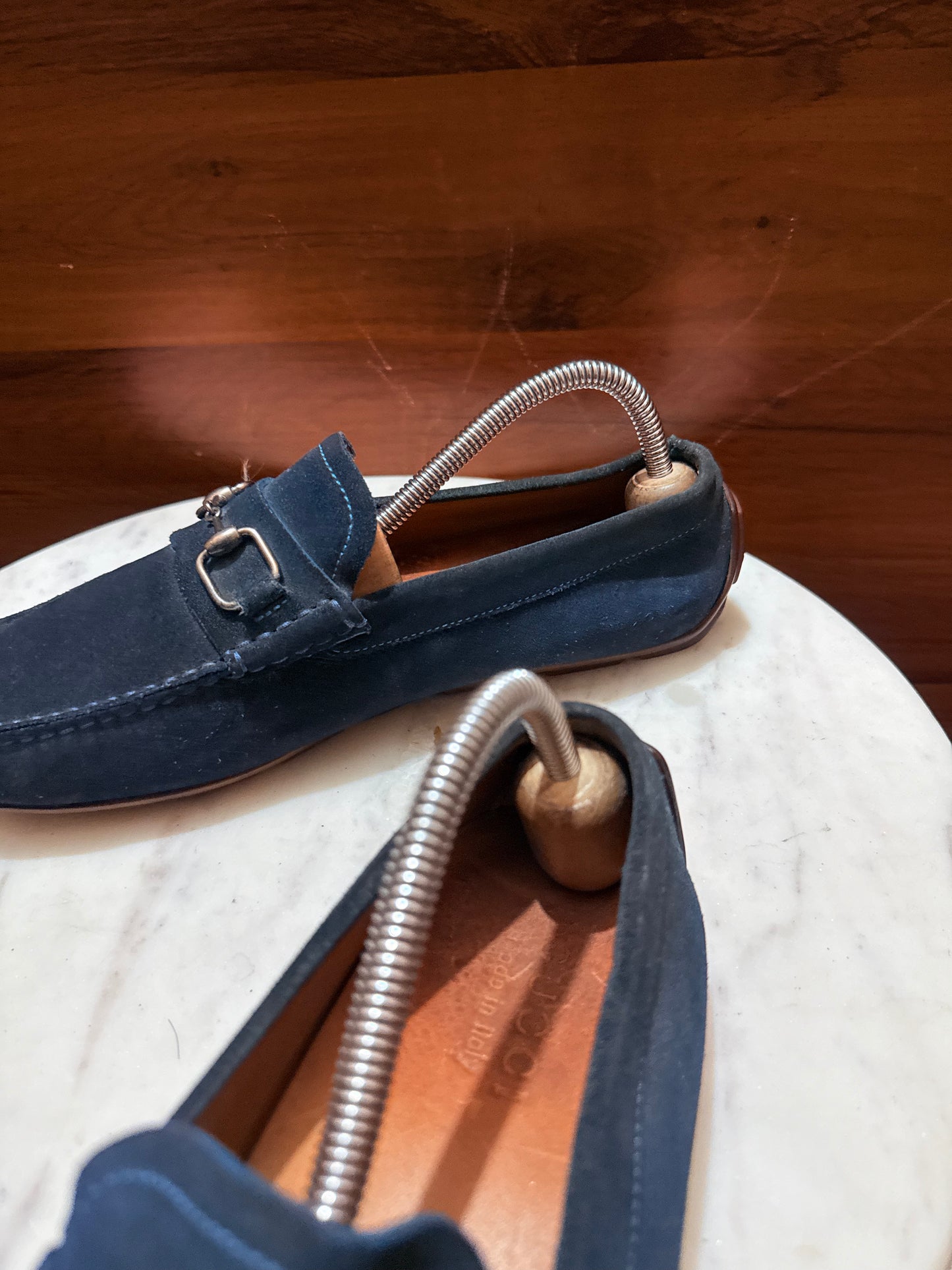 Gucci Suede Horsebit Driving Loafers