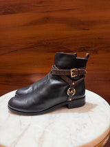 Michael Kors Buckled Leather Ankle Boots