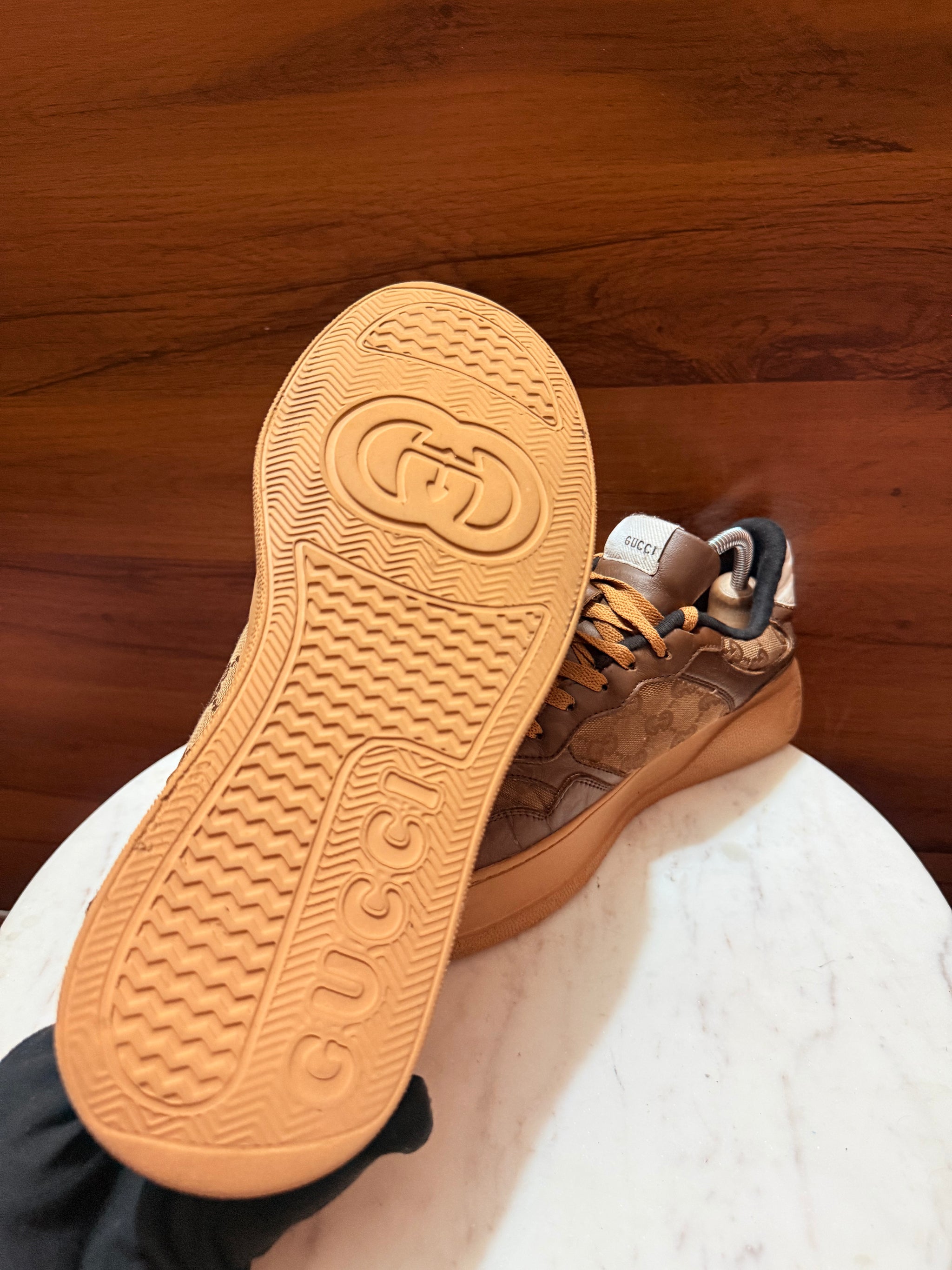 Gucci GG Supreme Canvas & Leather Chunky Sneakers