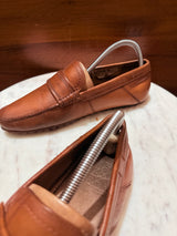 Rosso Brunello Classic Leather Penny Driving Loafers